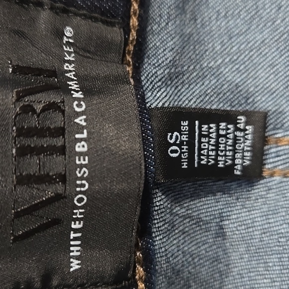 LAST CHANCE!  WHBM HIGH RISE SKINNY FLARE SCULPT DARK WASH DENIM JEANS 0 S - Picture 10 of 12